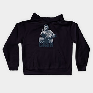 Johnny Cash - VINTAGE SKETCH DESIGN Kids Hoodie